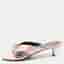 Versace Medusa Size 40 Pink Satin Bow Thong Slide Sandals