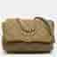 Chanel 19 Maxi Khaki Quilted Fabric Shoulder Bag