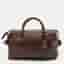 Chanel Vintage Triple Zip Brown Leather Weekender Bag