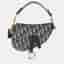 Christian Dior Blue Oblique Canvas Mini Saddle Bag