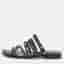 Hermes Amalfi Cha&icirc;ne d'Ancre Insignia Size 38 Black Leather Slide Sandals