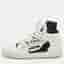 Off-White 3.0 Off Court Size 44 White/Black Leather and Canvas High Top Sneakers