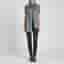 Gucci Grey GG Jacquard Wool Blend Fringed Scarf