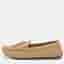Prada Bow Size 36 Beige Patent Leather Loafers