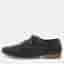 Chanel Size 35.5 Black Woven Leather Lace Up Oxfords