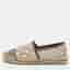 CH Carolina Herrera Size 36 Beige Monogram Canvas Espadrille Flats