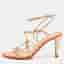 Moschino Size 36 Gold Leather Strappy Sandals