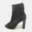 Alexandre Birman Size 37 Black Woven Leather Ankle Length Boots