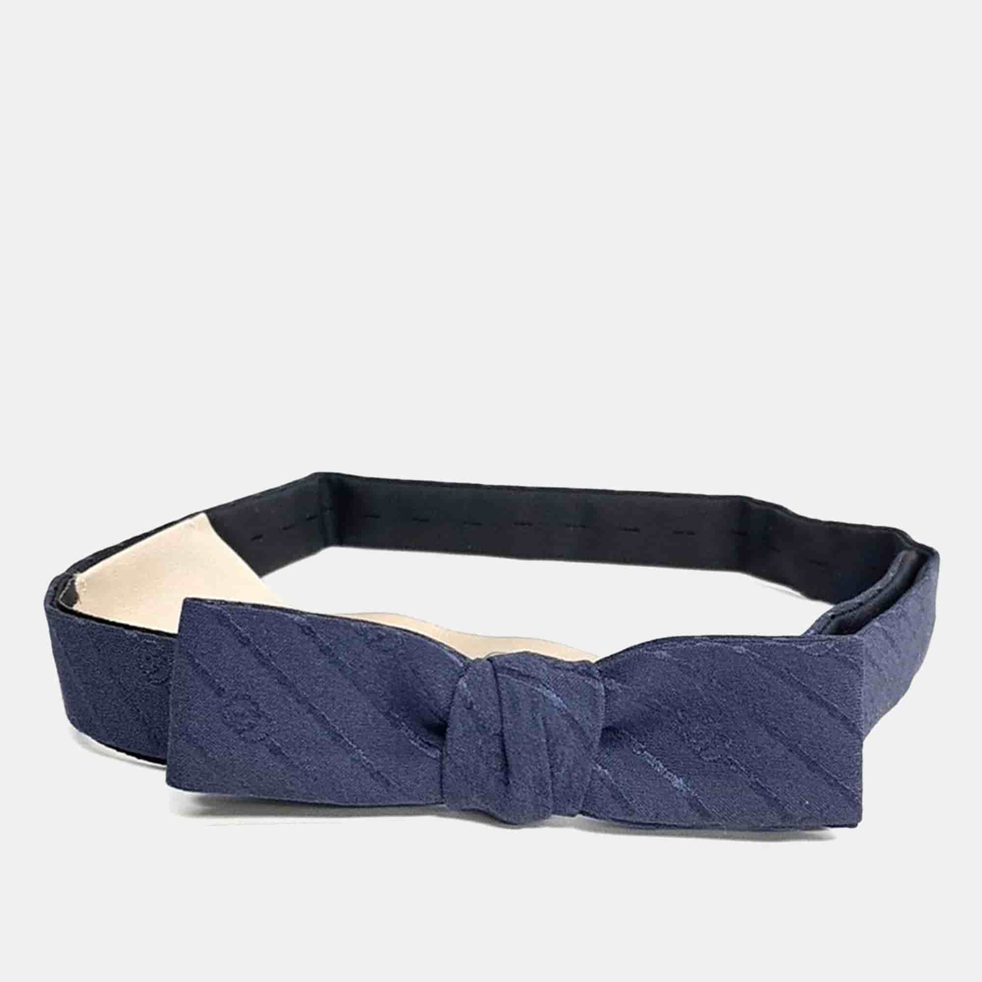 Gucci Blue Silk Bow Tie