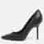 Burberry Size 36.5 Black Python Leather Pumps
