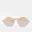 Bvlgari Matte Rose Gold/Grey Mirrored 6089 Serpenti Sunglasses