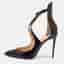 Christian Louboutin Marlenarock Size 39.5 Black Patent Leather Pointed Toe Pumps