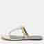 Versace Medusa Size 37 Beige Leather Thong Flats