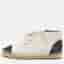 Chanel CC Size 36 Cream/Black Canvas and Leather Cap Toe High Top Espadrille Flats