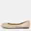 Tory Burch Reva Size 36.5 Beige Snake Print Leather Ballet Flats