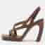 Bottega Veneta Jimbo Size 35 Brown Rubber Slingback Sandals