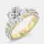 3.20 cts Round Lab Grown Diamond 14k Yellow Gold Engagement Ring