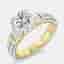 3.20 cts Round Lab Grown Diamond 14k Yellow Gold Engagement Ring
