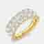 3 cts Round Cut Lab Grown Diamond 14k Yellow Gold Engagement Band 3.4 MM