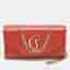Christian Louboutin Loubi54 Red Leather Wallet On Chain