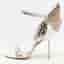 Sophia Webster Evangeline Size 38 Gold/Cream Leather Ankle Strap Sandals