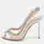 Aquazzura Temptation Size 35 Transparent Leather and PVC Slingback Sandals