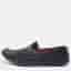 Prada Size 41.5 Navy Blue Suede Penny  Loafers