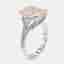7.4 cts Pink Cushion, Round Lab Grown Diamonds 18k White Gold Ring Size 51