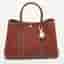 Herm&egrave;s Garden Party 30 Rouge H Militaire Toile and Negonda Leather Tote