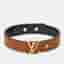 Louis Vuitton LV Iconic Leather Gold Tone Bracelet 19