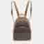 MICHAEL Michael Kors Abbey Studded Brown Signature Coated Canvas Backpack
