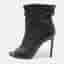 Burberry Burlison Size 37 Black Leather Ankle Length Boots