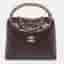 Chanel 24B Mini Burgundy Quilted Leather Twist Chain Hobo
