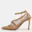 Bottega Veneta Size 39 Beige Leather and Stretch Mesh Chain Pumps