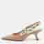 Dior J'Adior Size 41 Beige Patent Leather Pointed Toe Slingback Pumps