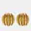 Chanel CC Gold Tone Clip On Earrings