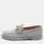 Chanel Enamel Charms Size 40.5 Grey Leather Loafers