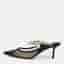 Jimmy Choo Bing 100 Size 40 Black Net and Suede Mules