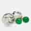 DiorMise en Tribale Moss Agate Dyed Quartzite Silver Tone Earrings