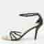 Burberry Size 38 Black Leather Ankle Strap Sandals
