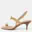 Tory Burch Kailey Size 38.5 Beige Patent Leather Slingback Sandals
