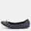 Louis Vuitton Elba Size 38 Navy Blue Monogram Denim and Leather Ballet Flats