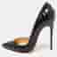 Christian Louboutin Pigalle Size 35 Black Patent Leather Pumps