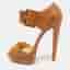 Christian Louboutin Haute Retenue Size 39 Brown Leather Platform Sandals