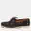 Christian Louboutin Steckel Size 44.5 Black Nubuck Leather Spike Boat Loafers