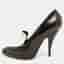 Celine Size 40 Black/Burgundy Leather Pointed Toe Pumps