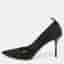 Miu Miu Size 39 Black Fabric Pointed Toe Pumps