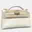 Hermes Mini Kelly Nata Ostrich Leather Top Handle Bag