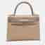 Hermes Kelly 28 Etoupe Epsom Leather Top Handle Bag