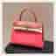 Hermes Kelly 25 Rose Azalee Chevre Leather Top Handle Bag